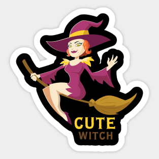 Cute Witch Sticker